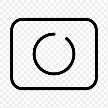 Camera png outline web icon for photo gallery | Free stock illustration | High Resolution graphic