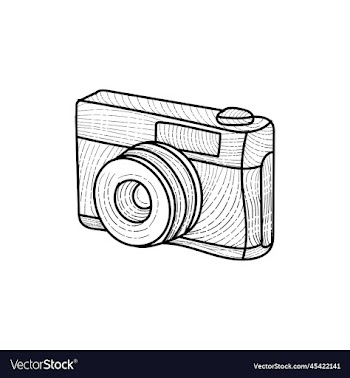camera retro lineart design