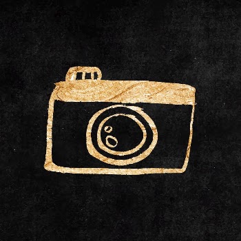 Camera sticker, gold aesthetic doodle | Free Vector Illustration - rawpixel