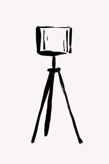 Camera tripod clipart, drawing illustration, | Free Photo - rawpixel