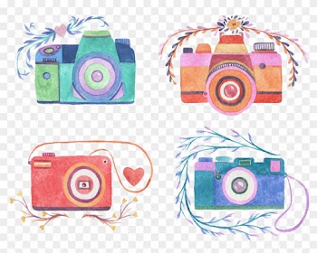 Camera Watercolor Painting Photography Drawing - Logo Camara Fotografica Vintage