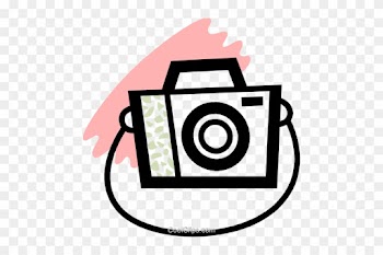 Camera With Strap Royalty Free Vector Clip Art Illustration - Camera With Strap Royalty Free Vector Clip Art Illustration