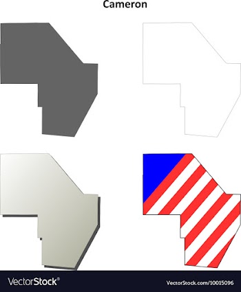 Cameron Map Icon Set vector image