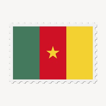Cameroon flag clipart, postage stamp | Free Vector - rawpixel