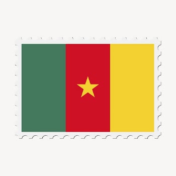Cameroon flag collage element, postage | Free PSD - rawpixel