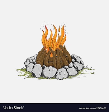 Camfire hand drawn vector image