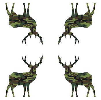 Camo Deer // Large wallpaper - thinlinetextiles - Spoonflower