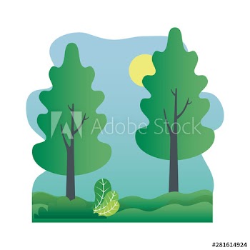 camp field landscape scene icon