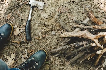 Campfire Prep With Axe