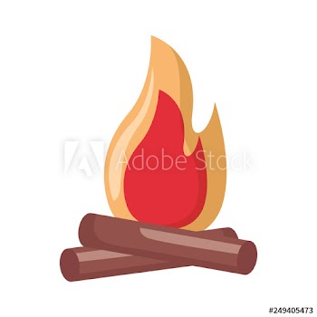 campfire wooden flame