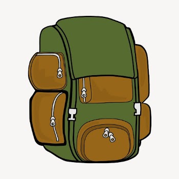 Camping backpack clipart, illustration vector. | Free Vector - rawpixel