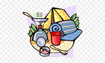 Camping Equipment Royalty Free Vector Clip Art Illustration - Carrie Murray Nature Center