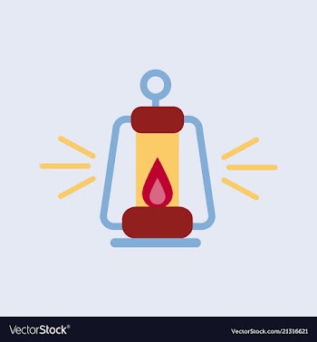 Camping lantern icon camp lamp lamp icon vector image