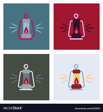 Camping lantern icon camp lamp lamp icon vector image