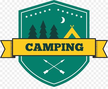 Camping Logo Illustration - Camping rock climbing label 