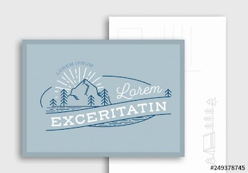 Camping Postcards Layout Set