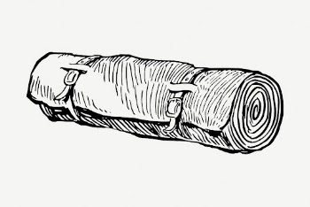 Camping roll up drawing, vintage | Free PSD - rawpixel