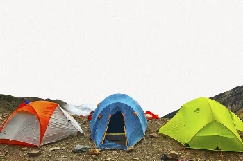 Camping tent border collage element, | Free PSD - rawpixel