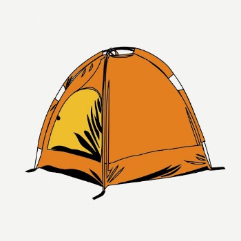 Camping tent clipart, collage element | Free PSD - rawpixel