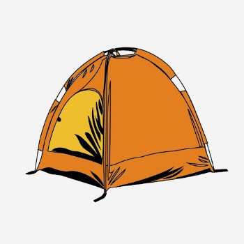 Camping tent clipart illustration. Free | Free Photo - rawpixel