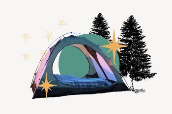 Camping tent, creative travel remix | Free Photo - rawpixel