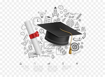Campus graduation background element vector material 