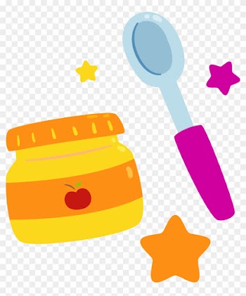 Can He Control His Tongue Well - Baby Food Cartoon Transparent