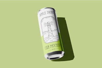 Can Mockup apple drink can mockup 330 ml 