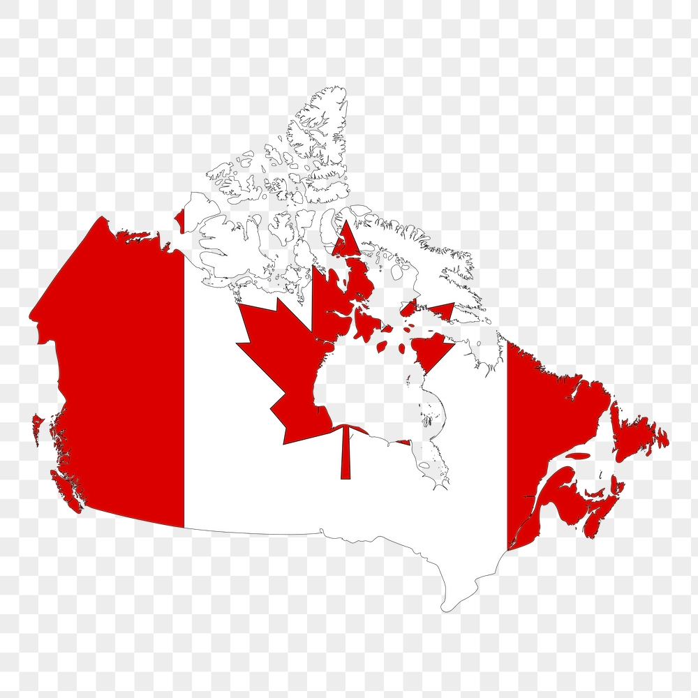 Canada map flag png sticker | Free PNG - rawpixel