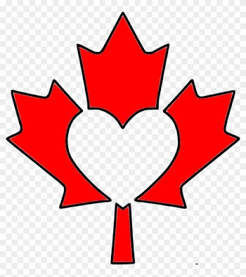 Canada Maple Leaf Heart Stencil - Fall Children's Church Crafts