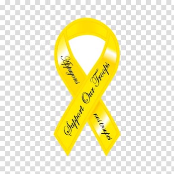 Canada Operation Yellow Ribbon Awareness ribbon, yellow ribbon transparent background PNG clipart