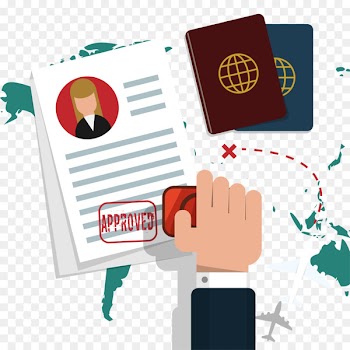 Canada Travel visa EB-5 visa - Cartoon visa stamped 