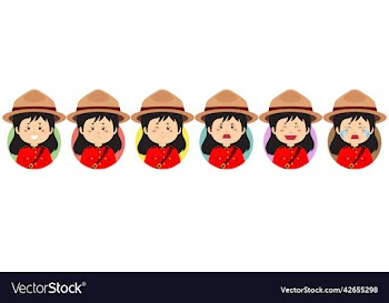 canadian avatar with various expression