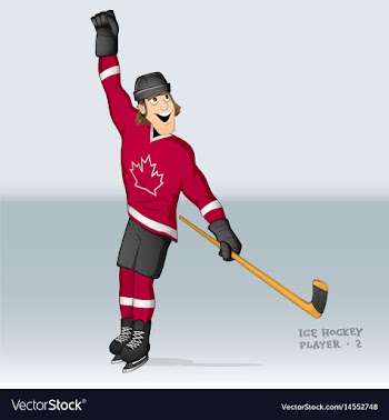 Canadian ice hockey player vector image