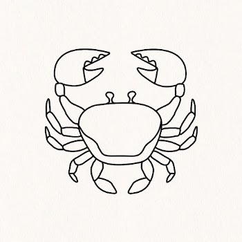 Cancer zodiac animal line art, | Free PSD Illustration - rawpixel