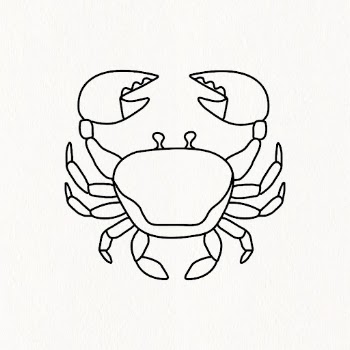 Cancer zodiac animal line art | Free Vector Illustration - rawpixel