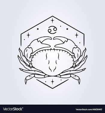 cancer zodiac astrology horoscope line art