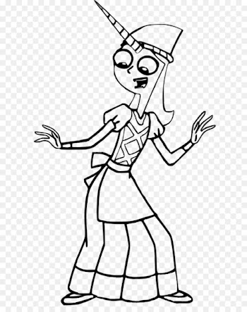 Candace Flynn Dr. Heinz Doofenshmirtz Unicorn Vanessa Doofenshmirtz Line art - unicorn head 