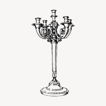 Candelabra clipart, vintage centerpiece illustration | Free Vector - rawpixel