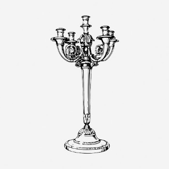 Candelabra drawing, vintage decoration illustration. | Free Photo - rawpixel
