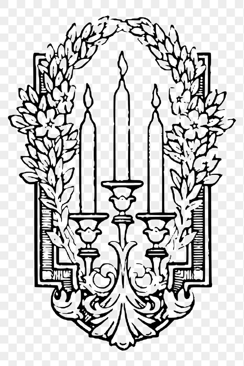 Candelabrum png sticker illustration, transparent | Free PNG - rawpixel