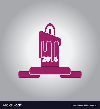 Candle candle with old year vector image