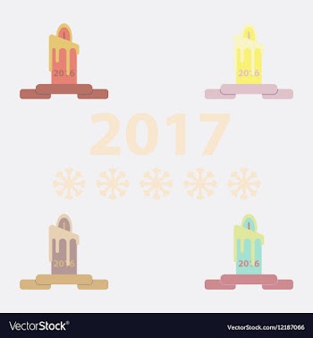 Candle candle with old year vector image