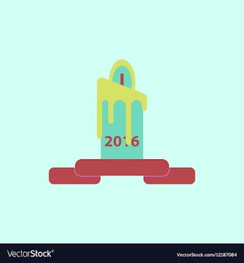 Candle candle with old year vector image