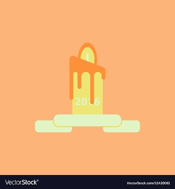 Candle candle with old year vector image