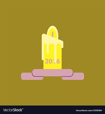 Candle candle with old year vector image