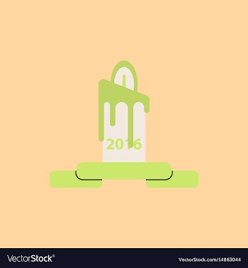 Candle candle with old year vector image