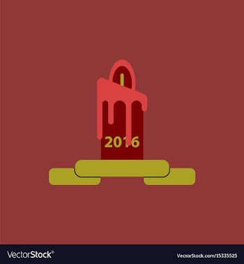 Candle candle with old year vector image