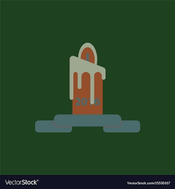 Candle candle with old year vector image