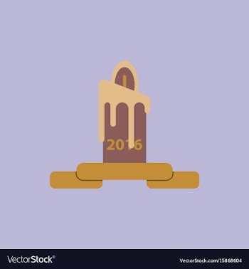 Candle candle with old year vector image